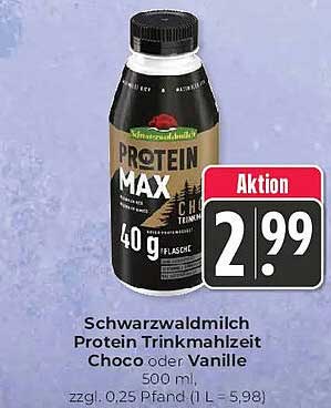 Schwarzwaldmilch Protein Trinkmahlzeit Choco oder Vanille 500 ml