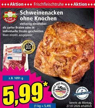 Schweinenacken ohne Knochen