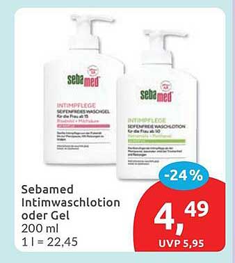 Sebamed Intimwaschlotion oder Gel 200 ml 1 l = 22,45