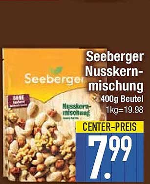 Seeberger Nusskernmischung 400g Beutel 1kg=19.98