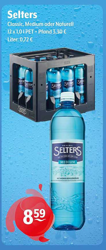 Selters Classic, Medium oder Naturell