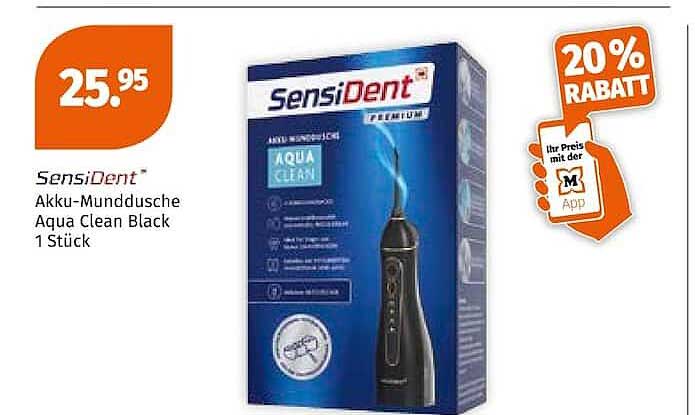 SensiDent Akku-Munddusche Aqua Clean Black 1 Stück