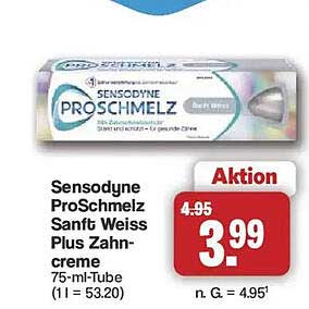 Sensodyne ProSchmelz Sanft Weiss Plus Zahncreme 75ml-Tube (1 l = 53.20)