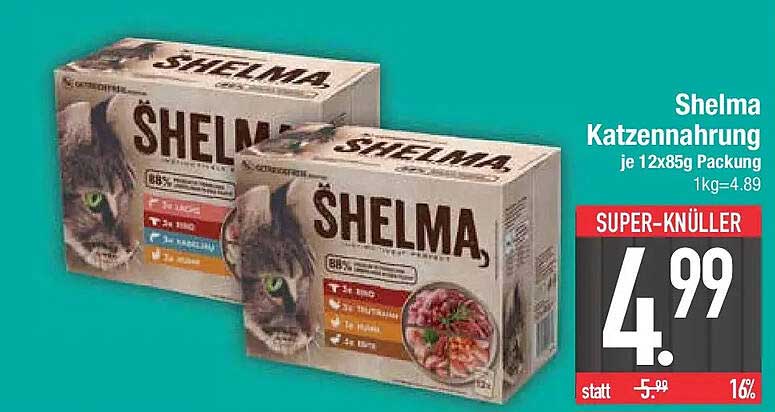 Shelma Katzennahrung je 12x85g Packung