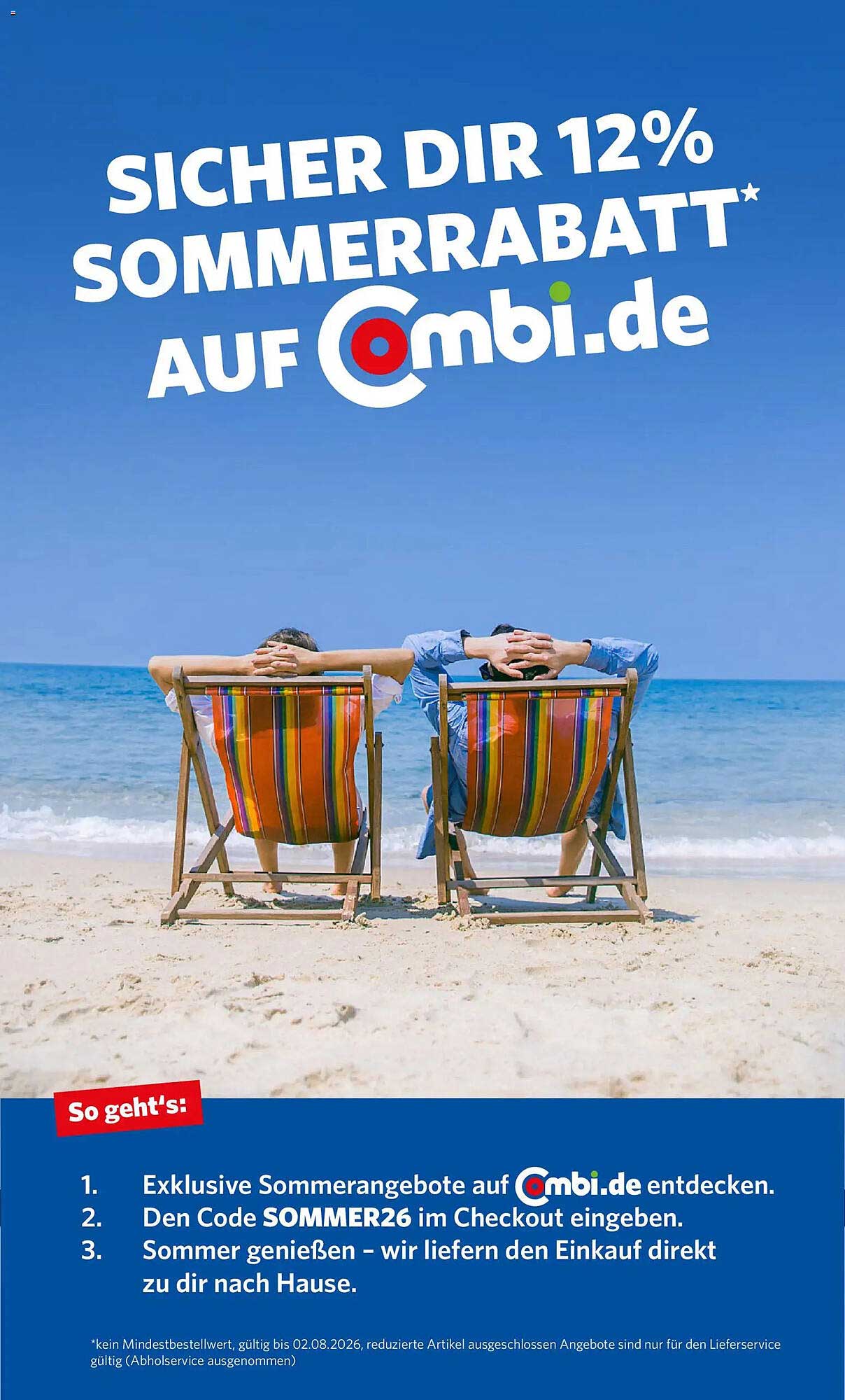 SICHER DIR 12% SOMMER­RABATT* AUF Combi.de
