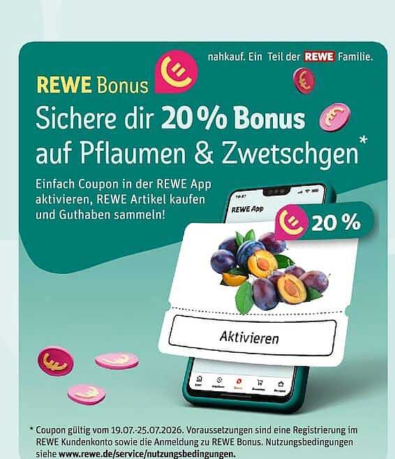 Sichere dir 20% Bonus auf Pflaumen & Zwetschgen