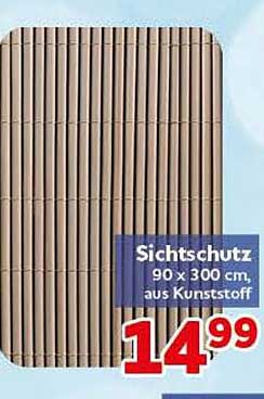 Sichtschutz 90 x 300 cm, aus Kunststoff