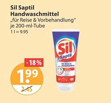 Sil Saptil Handwaschmittel „für Reise & Vorbehandlung“ je 200-ml-Tube
