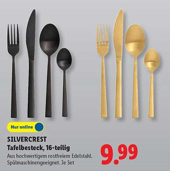 SILVERCREST Tafelbesteck, 16-teilig