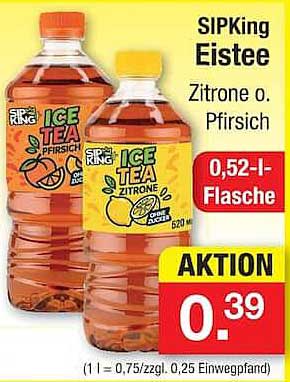 SIPKing Eistee Zitrone o. Pfirsich