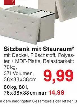 Sitzbank mit Stauraum²