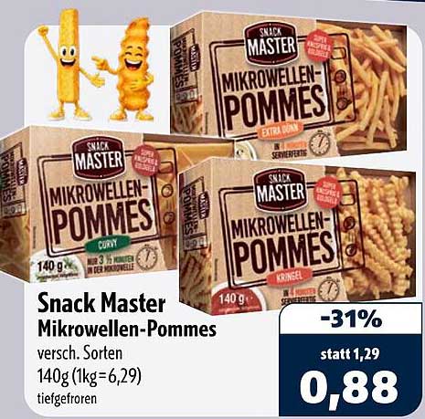 Snack Master Mikrowellen-Pommes