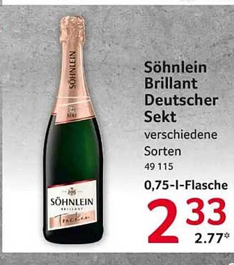 Söhnlein Brillant Deutscher Sekt verschiedene Sorten 49 115 0,75-l-Flasche