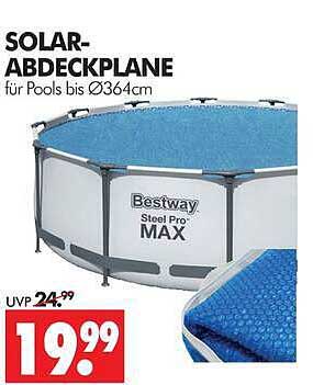 SOLAR-ABDECKPLANE für Pools bis Ø364cm