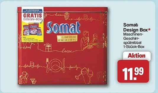 Somat Design Box* Maschinen-Geschirr-spülmittel 1-Stück-Box