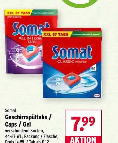 Somat Geschirrspültabs / Caps / Gel