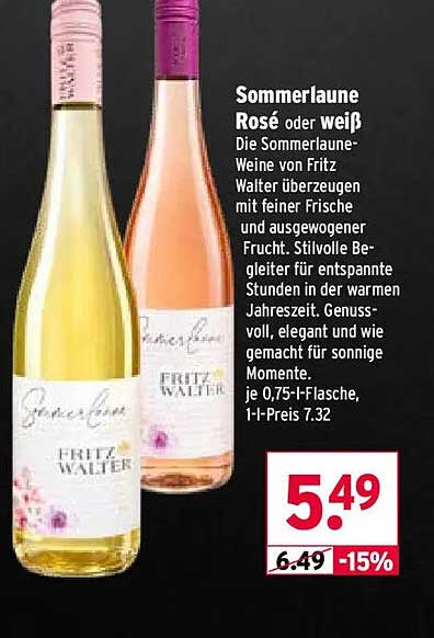 Sommerlaune Rosé oder weiß