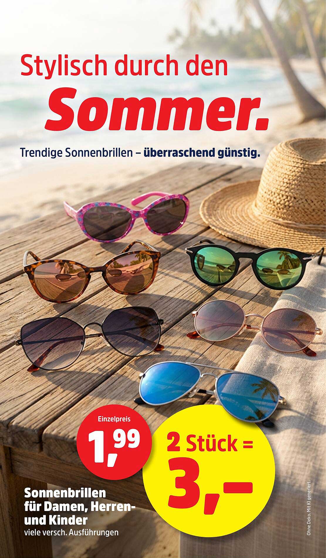 Sonnenbrillen für Damen, Herren und Kinder