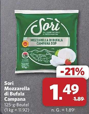Sori Mozzarella di Bufala Campana 125-g-Beutel