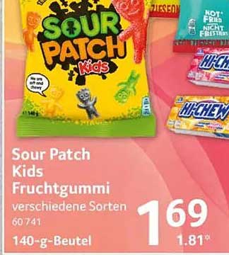 Sour Patch Kids Fruchtgummi verschiedene Sorten 140-g-Beutel