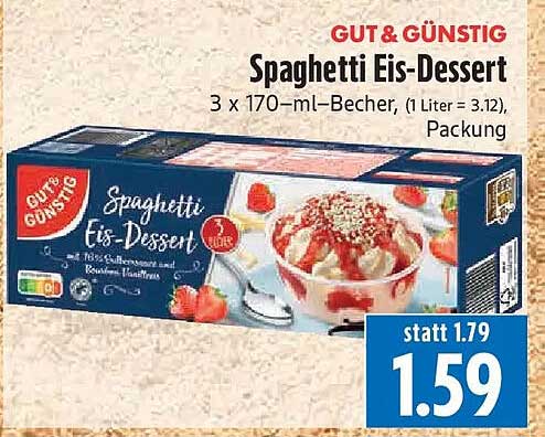 Spaghetti Eis-Dessert