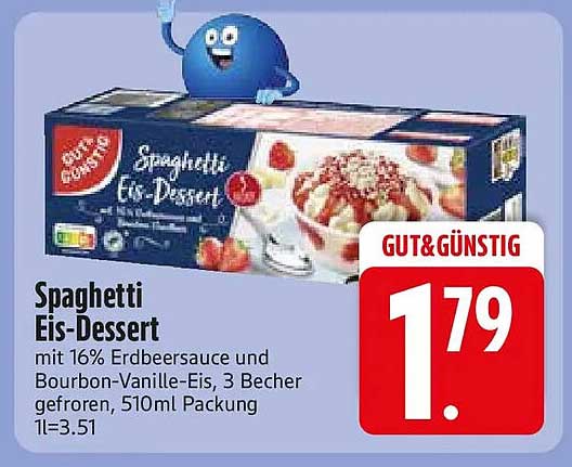 Spaghetti Eis-Dessert