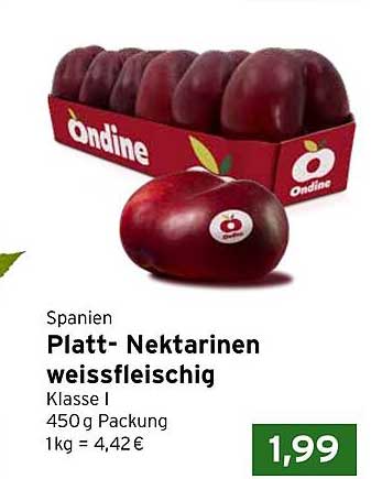 Spanien Platt- Nektarinen weissfleischig