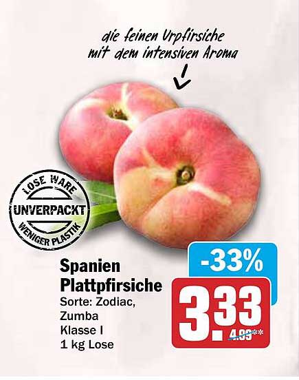 Spanien Plattpfirsiche