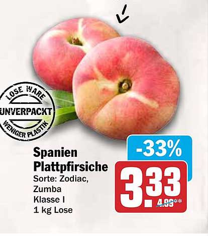 Spanien Plattpfirsiche