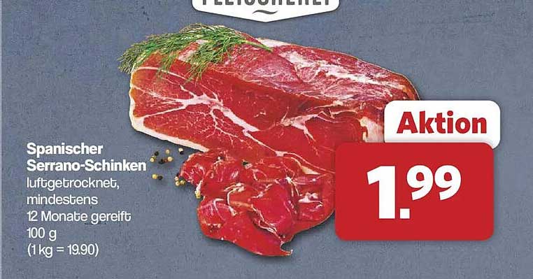 Spanischer Serrano-Schinken