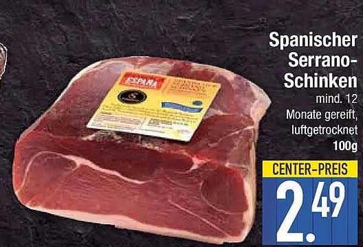 Spanischer Serrano-Schinken