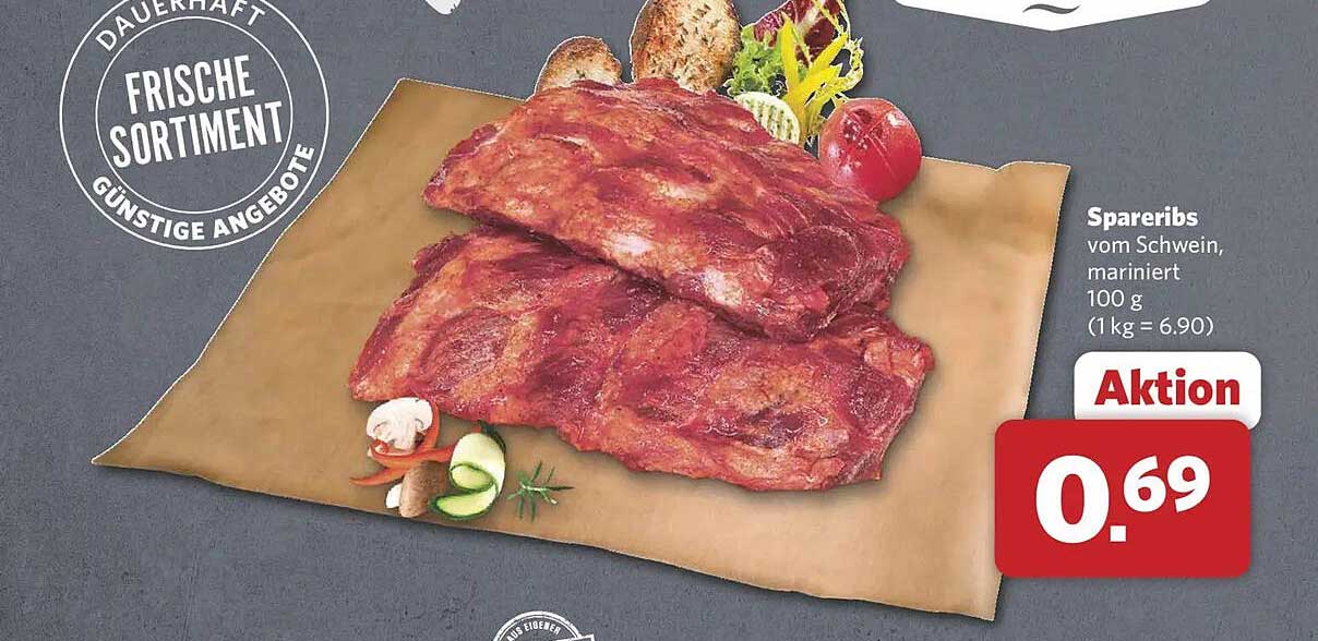 Spareribs vom Schwein, mariniert