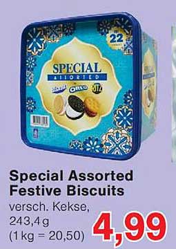 Special Assorted Festive Biscuits versch. Kekse, 243,4 g (1 kg = 20,50)