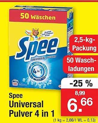 Spee Universal Pulver 4 in 1