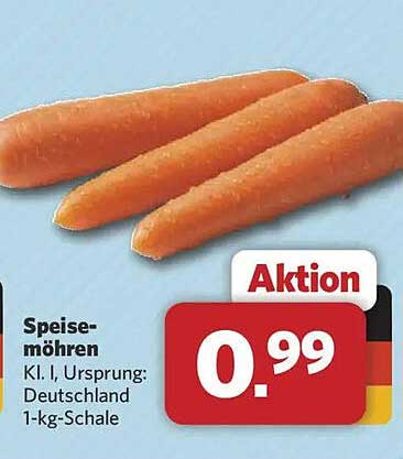 Speisemöhren Kl. I, Ursprung: Deutschland 1-kg-Schale