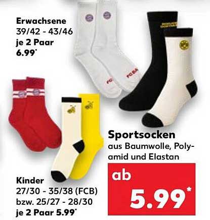 Sportsocken aus Baumwolle, Polyamid und Elasthan