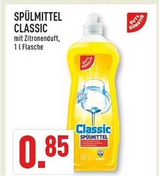 SPÜLMITTEL CLASSIC mit Zitronenduft, 1 l Flasche