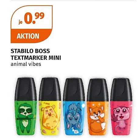 STABILO BOSS TEXTMARKER MINI animal vibes