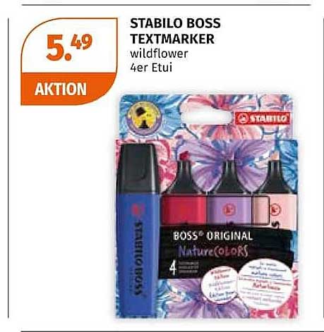 STABILO BOSS TEXTMARKER wildflower 4er Etui