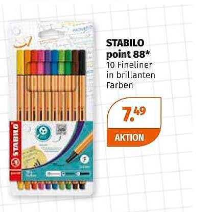 STABILO point 88* 10 Fineliner in brillanten Farben