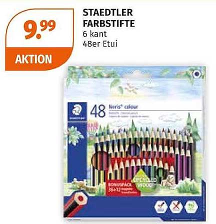 STAEDTLER FARBSTIFTE 6 kant 48er Etui