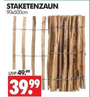 STAKETENZAUN 90x500cm
