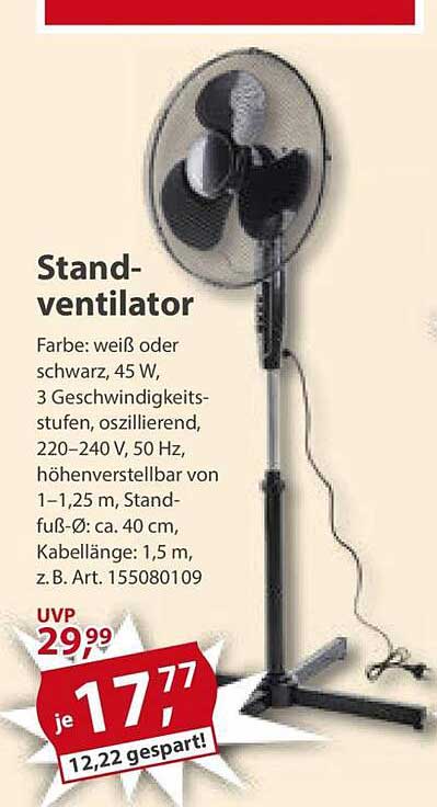 Stand- ventilator