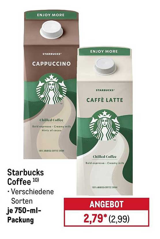 Starbucks Coffee
Verschiedene Sorten
je 750-ml-Packung