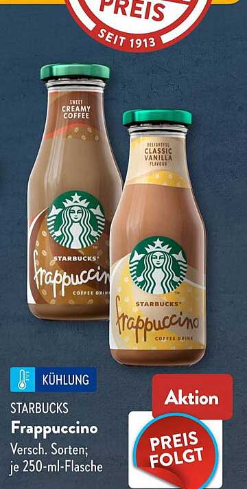 STARBUCKS Frappuccino Versch. Sorten; je 250-ml-Flasche