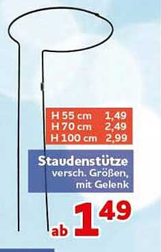 Staudenstütze versch. Größen, mit Gelenk