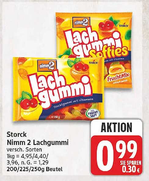 Stock Nimm 2 Lachgummi versch. Sorten 200/225/250g Beutel