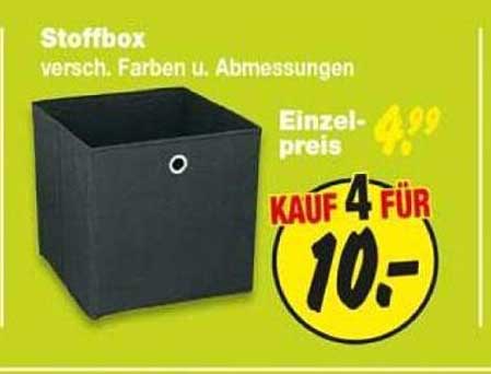 Stoffbox versch. Farben u. Abmessungen