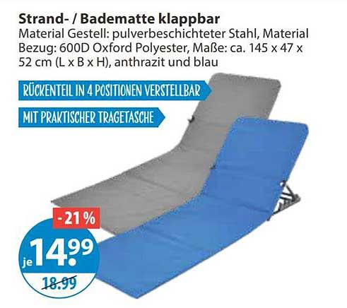 Strand-/Badematte klappbar