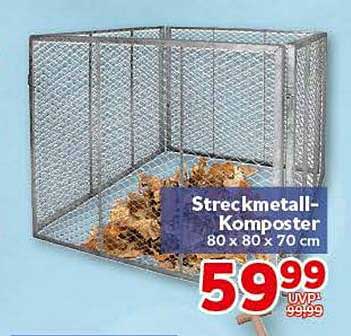 Streckmetall-Komposter 80 x 80 x 70 cm